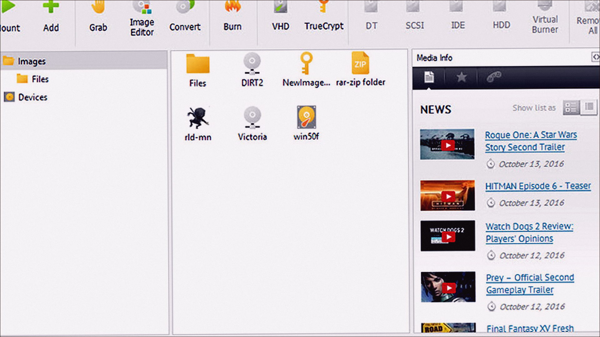 DAEMON Tools Pro window